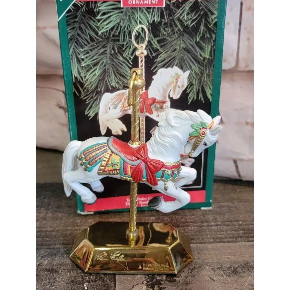 Hallmark Tobin Fraley Carousel 1992‎ ornament Xmas decor